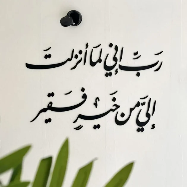 رب إني لما أنزلت إلي من خير فقير